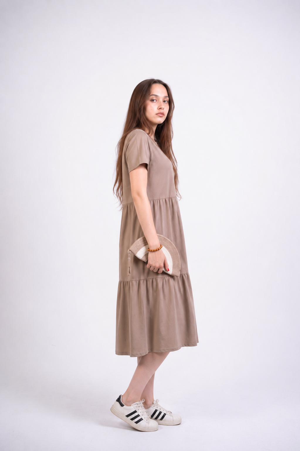 Beige Midi Dress