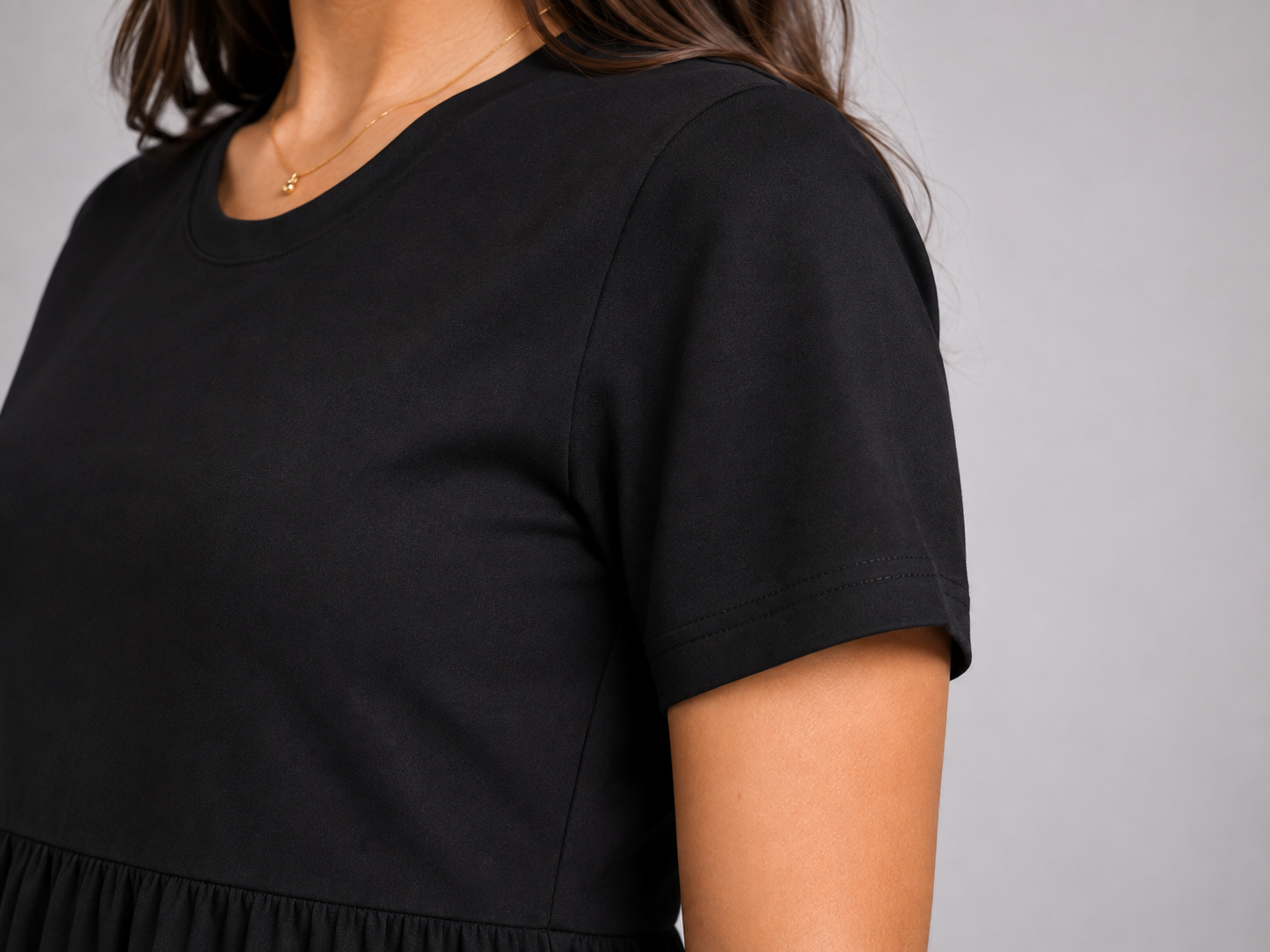 Full Black Midi Dress