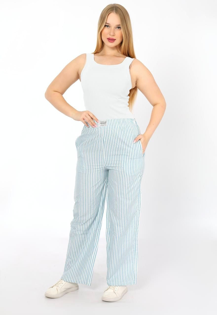 Coastal Stripe Pants – Powder Blue