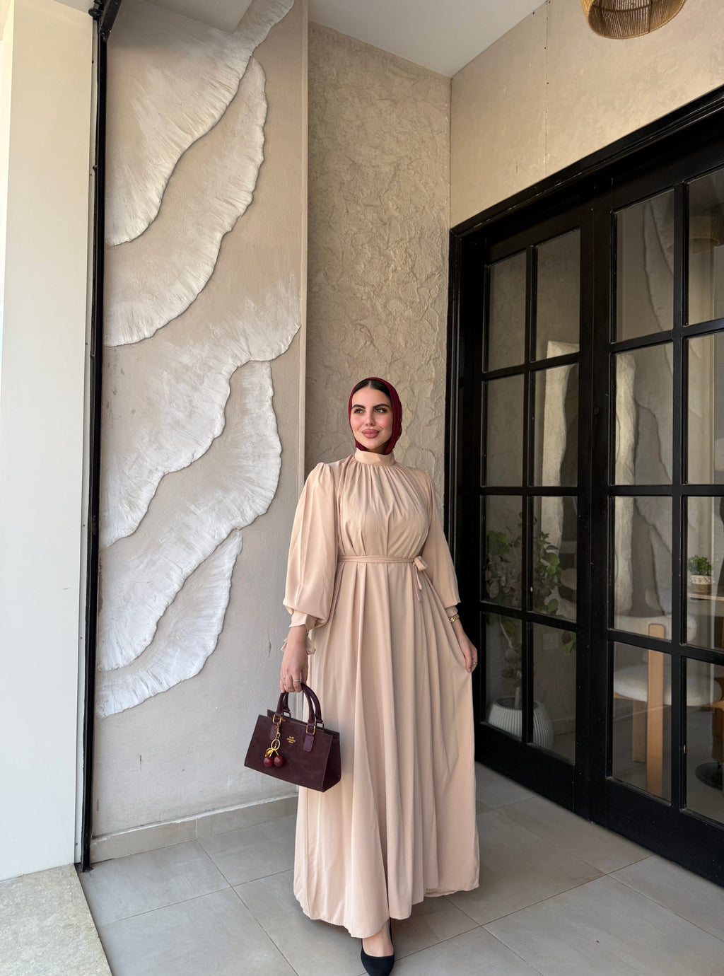 Emerald Grace Maxi Dress | Champagne Beige