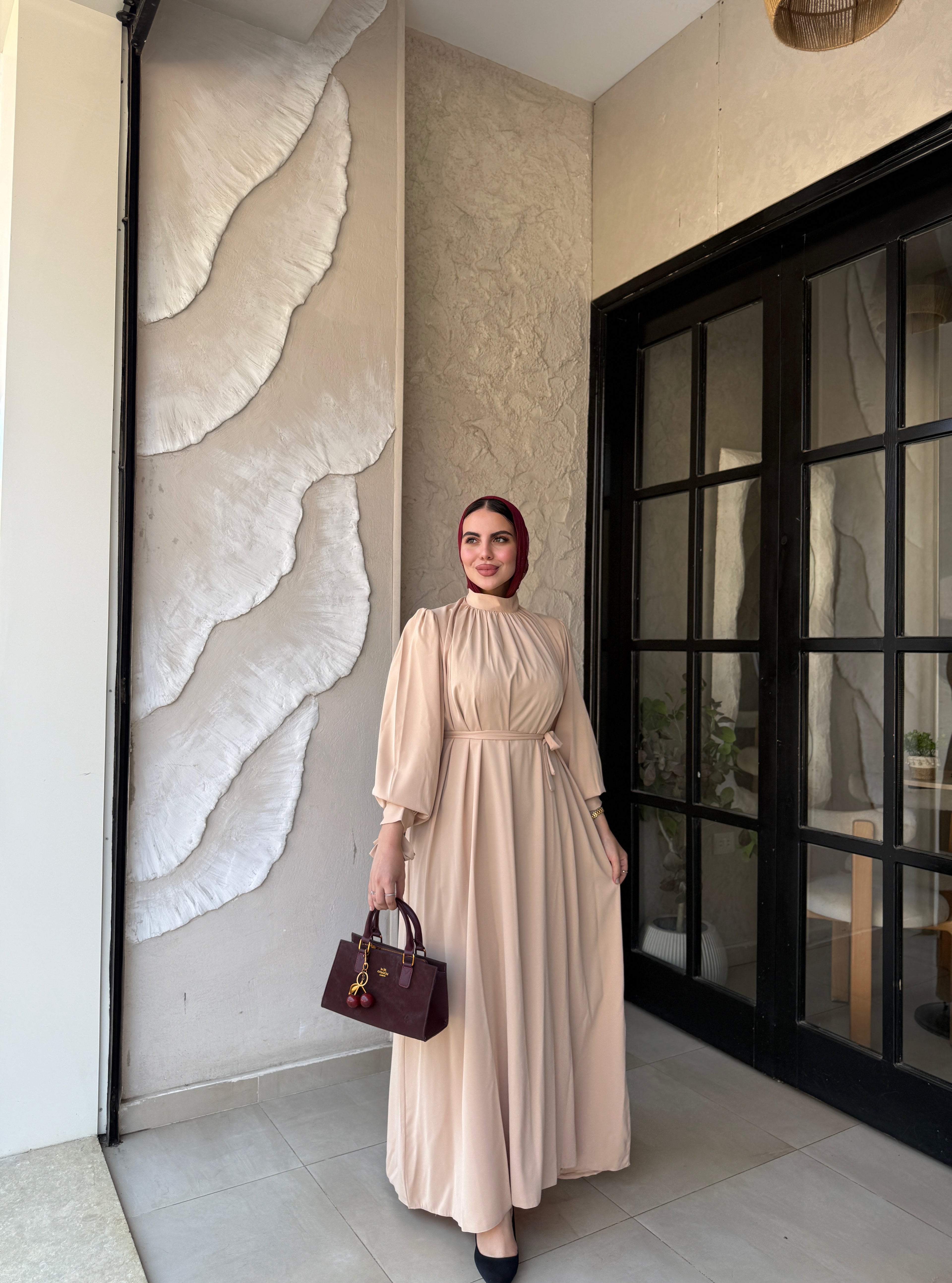 Emerald Grace Maxi Dress | Champagne Beige