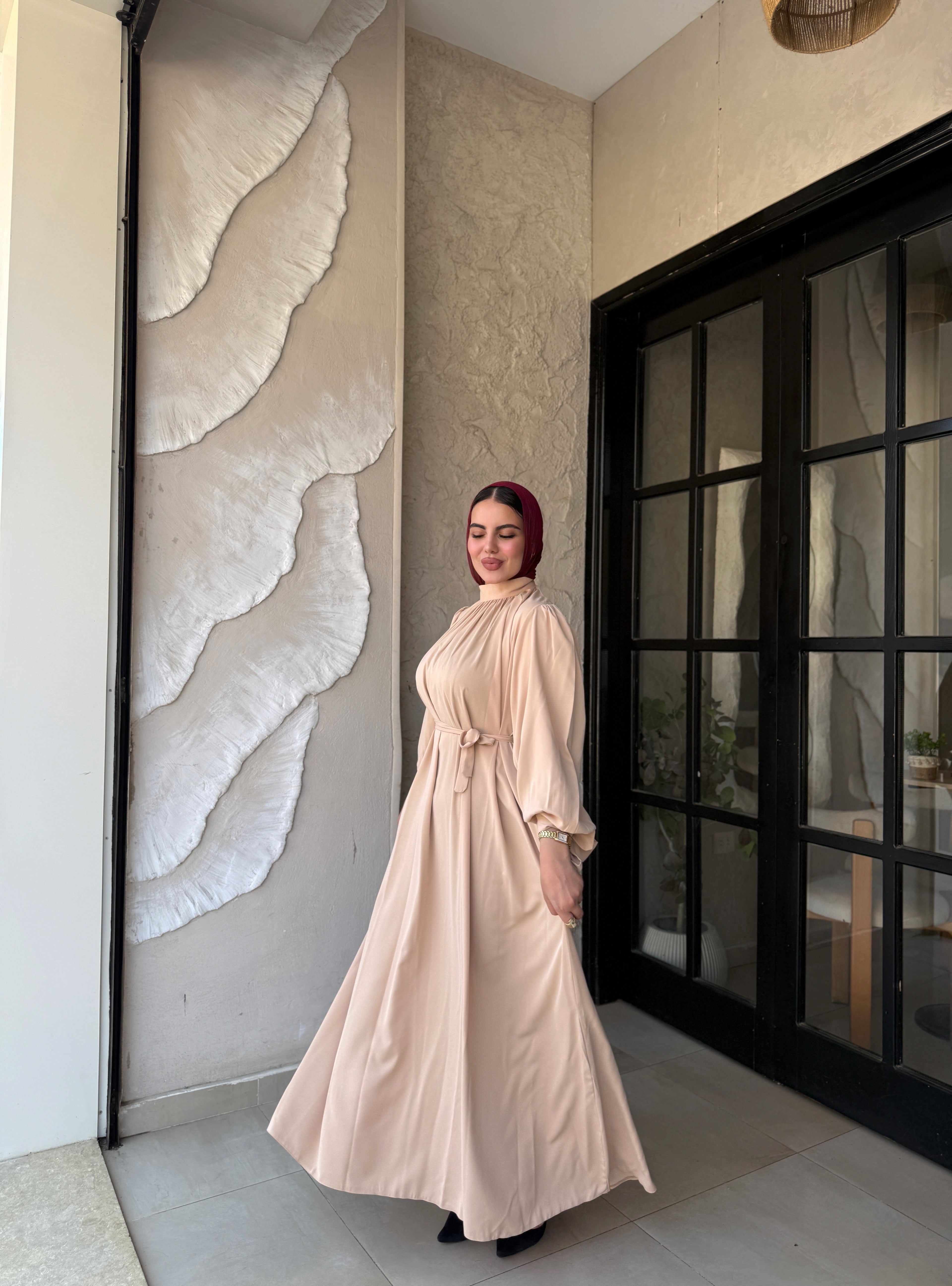 Emerald Grace Maxi Dress | Champagne Beige