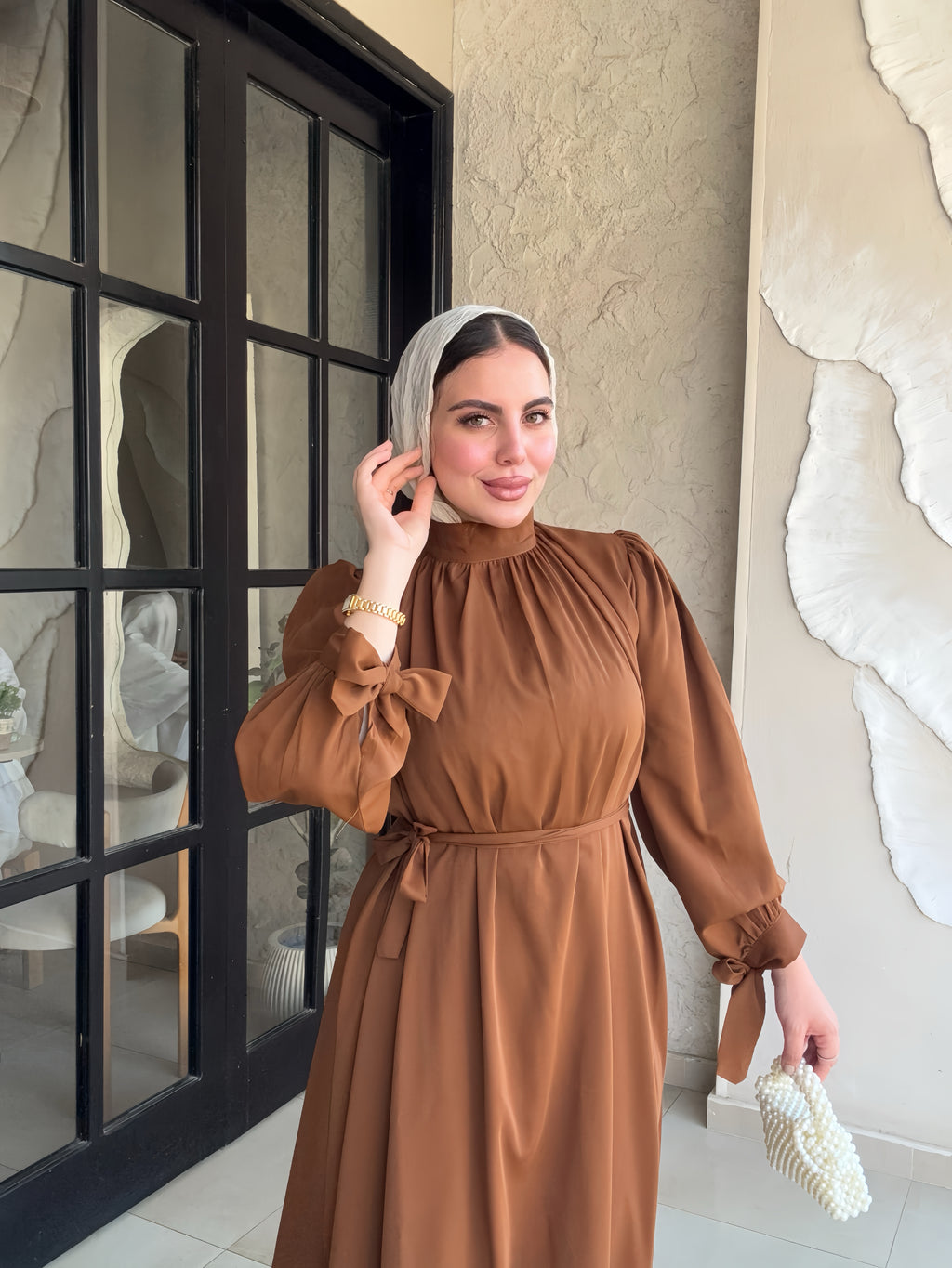 Emerald Grace Maxi Dress | Mocha Brown