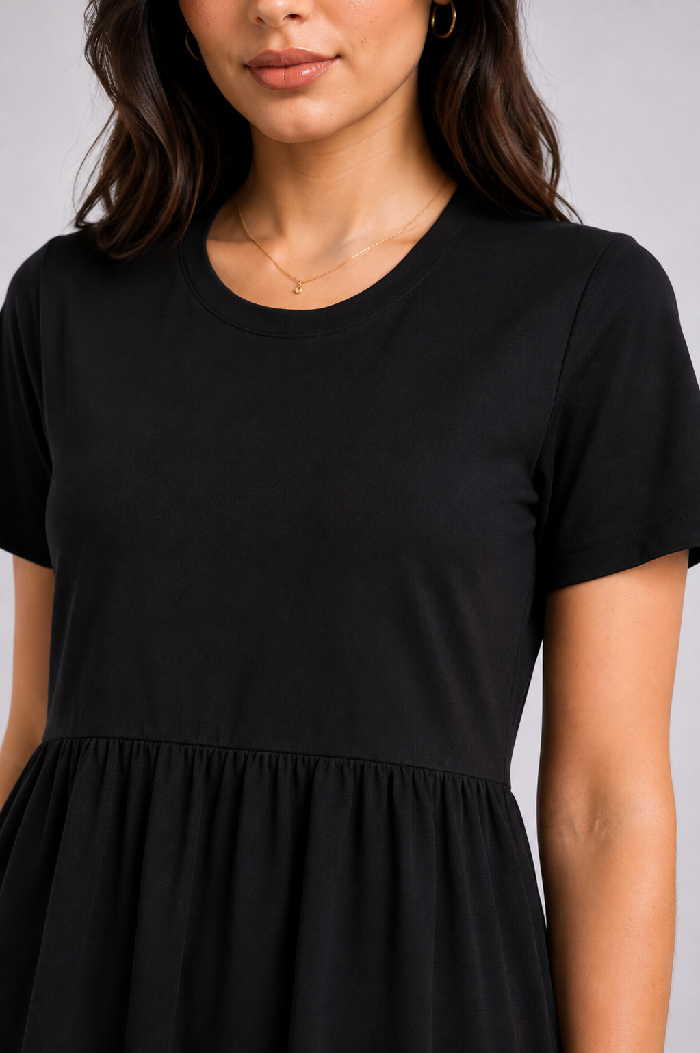 Full Black Midi Dress