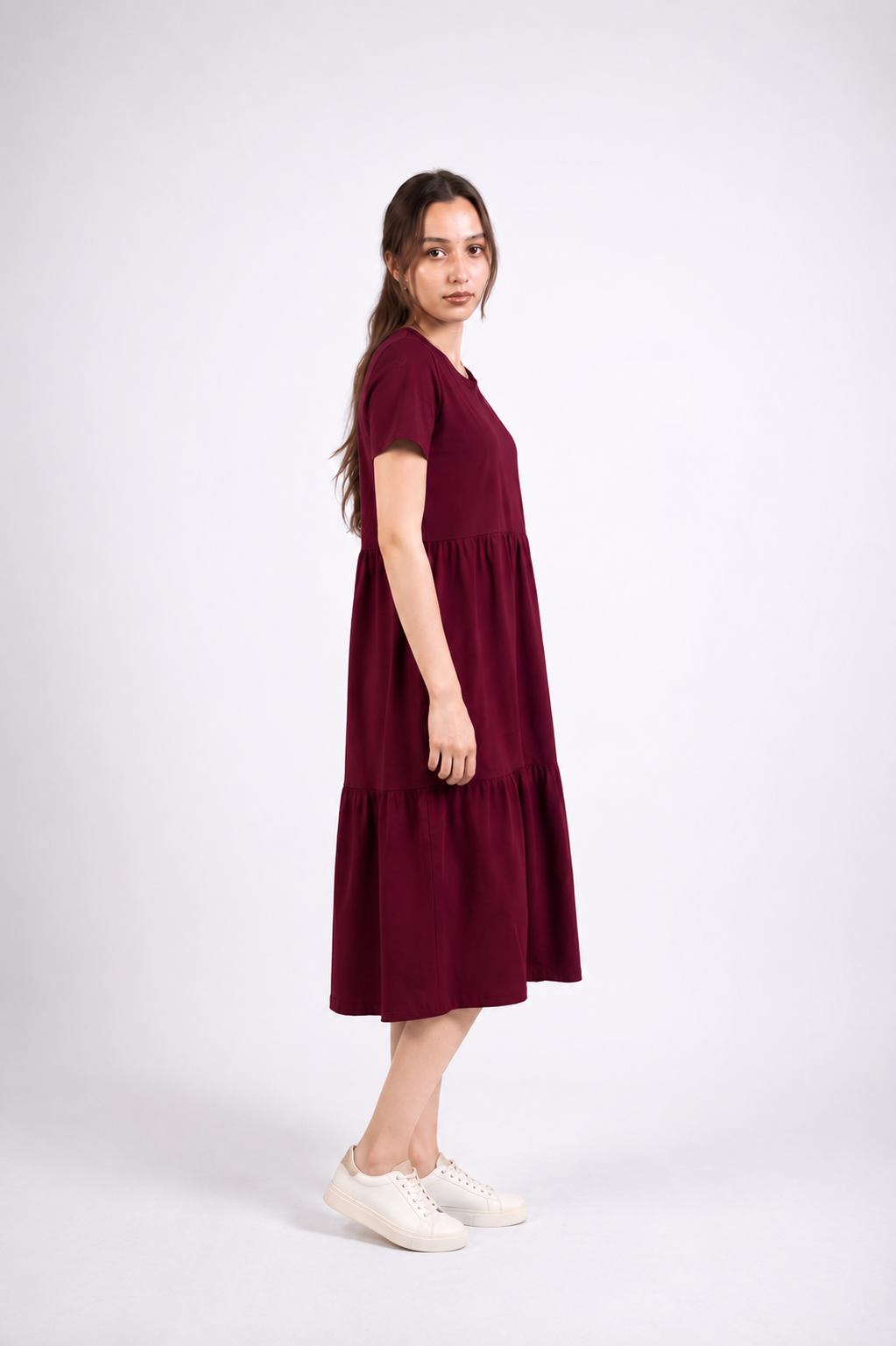Burgundy Midi Dress