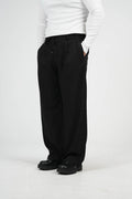 Black Tailored Wide-Leg Pants