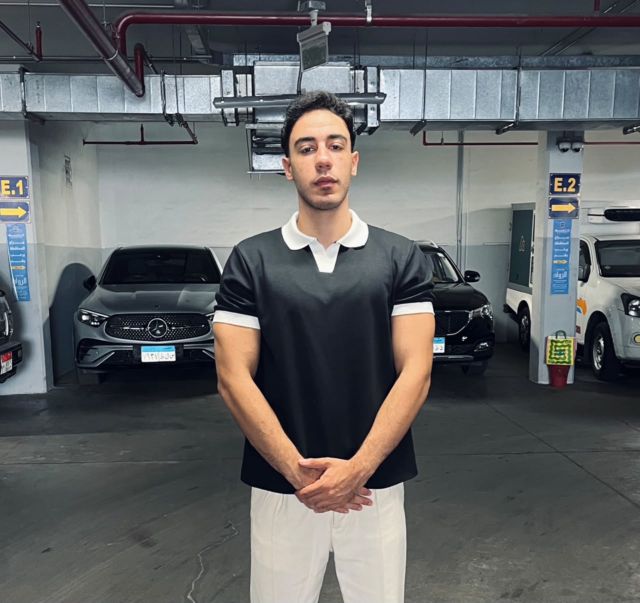 Noir Contrast Polo | Black