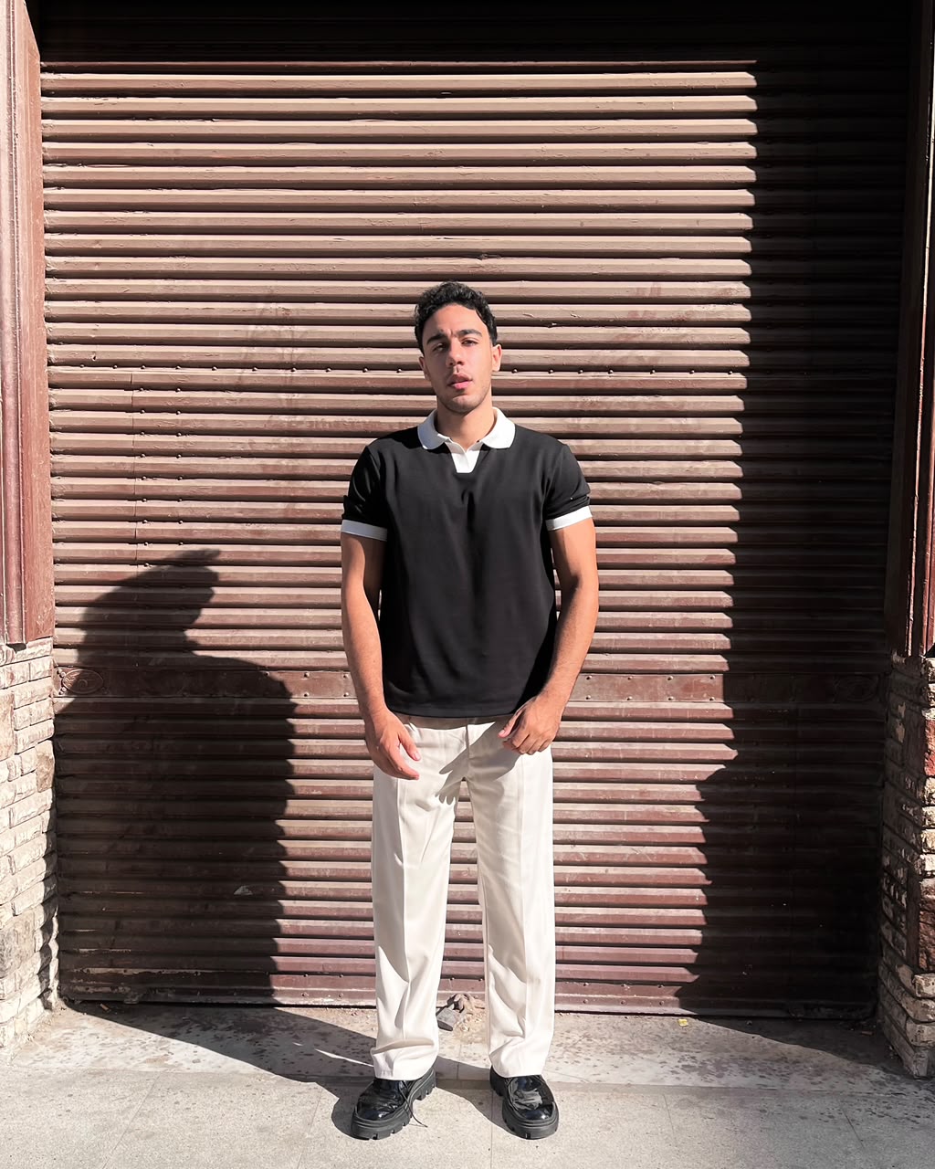 Noir Contrast Polo | Black