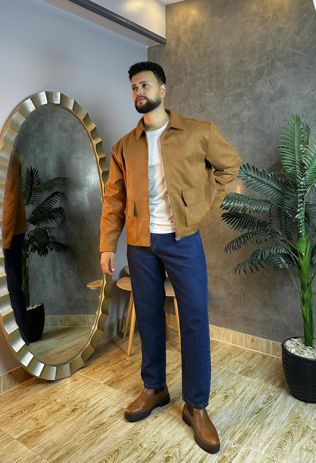 Suede Jacket (Brown)
