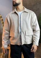 Suede Jacket (Beige)