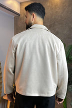 Suede Jacket (Beige)