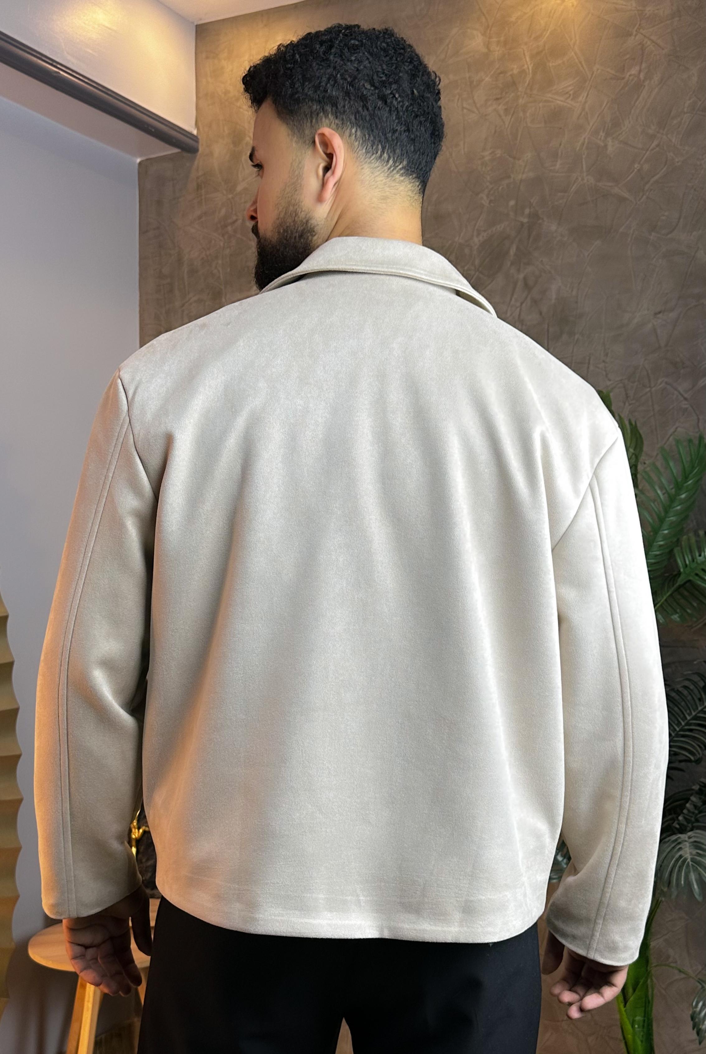 Suede Jacket (Beige)